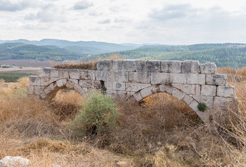 The  ruins of the crusader fortress - Templar - Toron des Chevaliers of the 12th century. Captured...