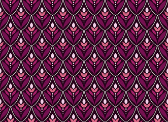 Vector Classic Floral art nouveau Seamless pattern. Stylish abstract art deco texture.