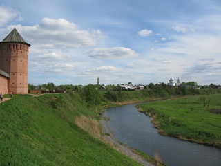 Kamenka River in Suzdal, Russia