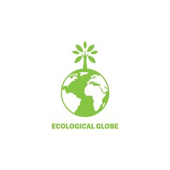 Ecological Globe Logo templates and icon