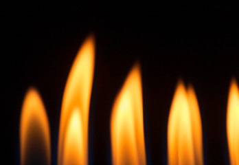 fire flames on black background