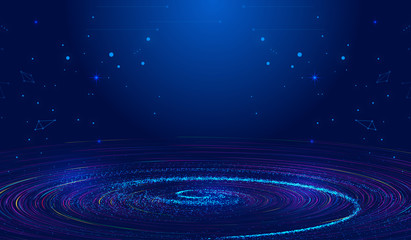 The big data background of network technology constructed by cosmic particle vortex