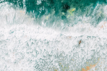 Blue Ocean Waves And Beautiful Sandy Beach Shore in Portugal