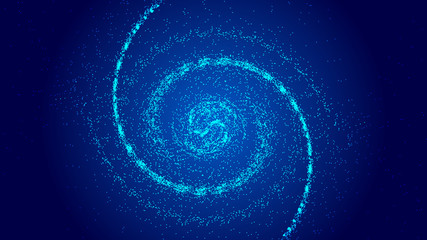 The universe vortex constructed by the movement trajectory of luminescent particles and the abstract background of network technology big data © hqrloveq