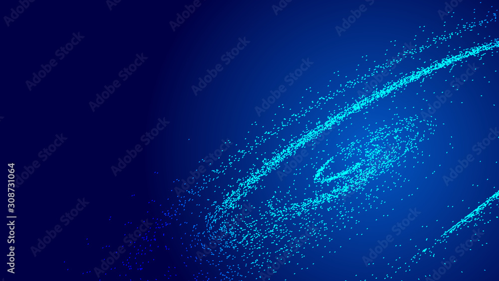 Poster the universe vortex constructed by the movement trajectory of luminescent particles and the abstract