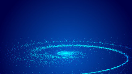 The universe vortex constructed by the movement trajectory of luminescent particles and the abstract background of network technology big data © hqrloveq