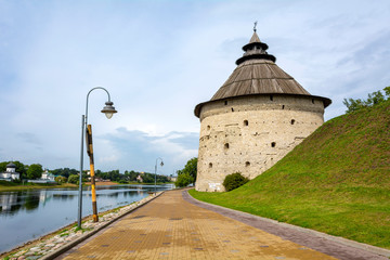 Pskov, Pokrovsky fortress tower and Pokrovsky demi-Bastion