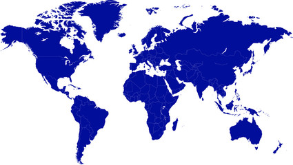 Fototapeta na wymiar World Map Separated Country Vector Design
