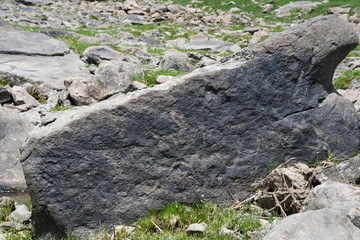 Petroglyphs in the mountains of Armenia