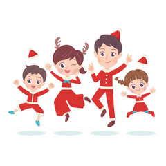 家族　クリスマス　イラスト