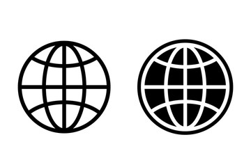 World Globe symbol,internet browser sign, Vector illustration