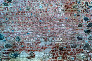 old brick wall ready layout for design.Selective focus