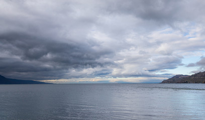 Lake. Leman. Water. Swiss. Cold. Clouds. Windy