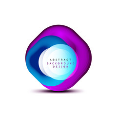 Square geometric banners with 3d smooth blend effect. Digital technology trendy icon design. Vector Illustration For Wallpaper, Banner, Background, Card, Book Illustration, landing page