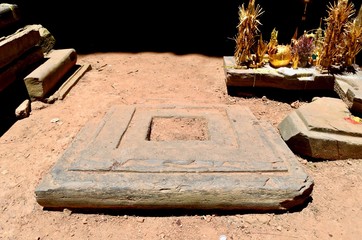 The Altar ancient Funan sites of Angkor Borei and Phnom Da, UNESCO World Heritage in Takeo, Cambodia