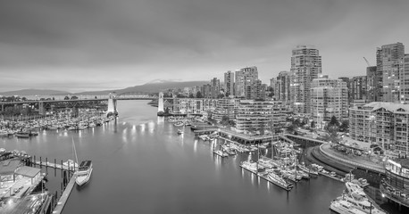 Beautiful view of downtown Vancouver skyline, British Columbia, Canada