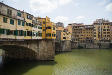 Fototapeta na wymiar View over Ponte Vecchio on Arno River. Florence, Tuscany, Italy.