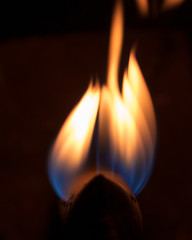 fire flames on black background