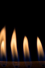 fire flames on black background