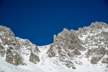 千畳敷カール　冬の雪原の様子　快晴