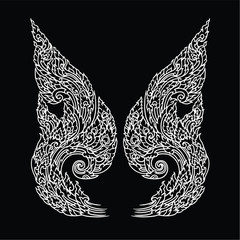 set of floral elements for design