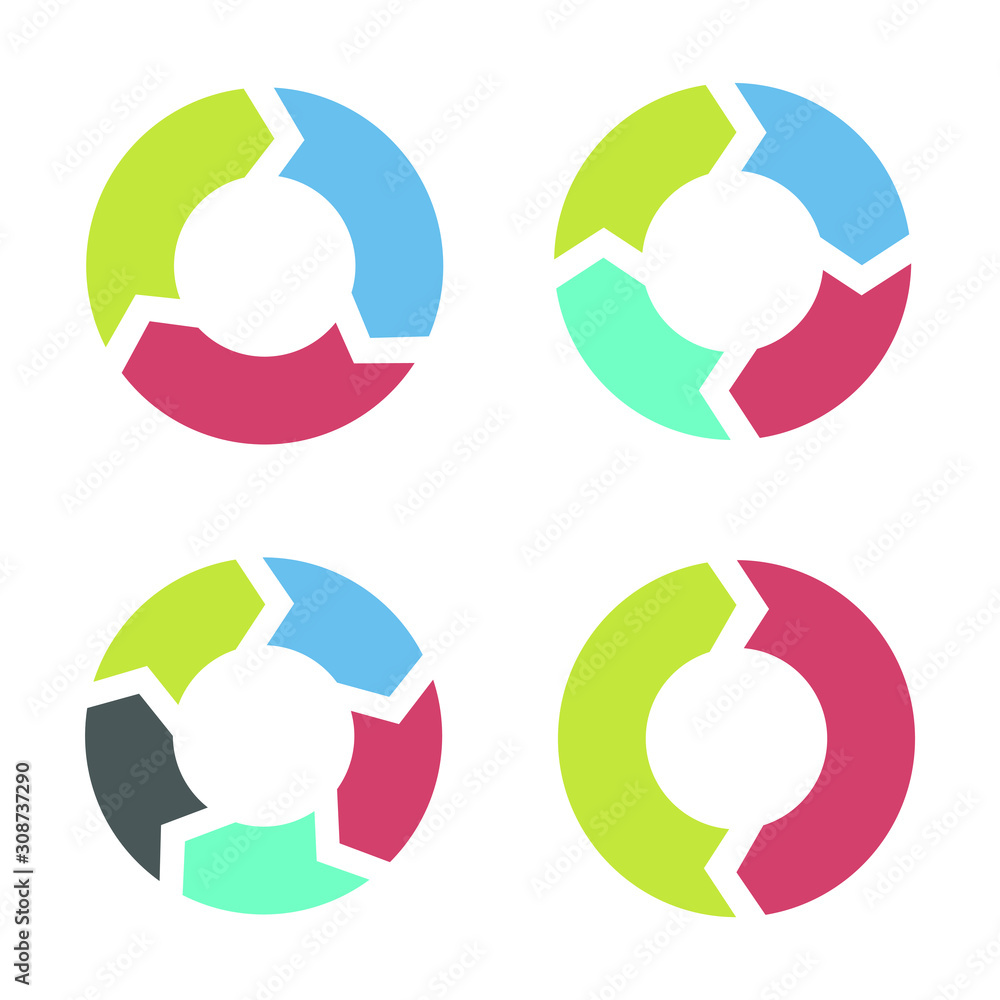 Fototapete arrows rotation circle icon template color editable. arrows rotation circle symbol vector sign isolated on white background. Simple logo vector illustration for graphic and web design.