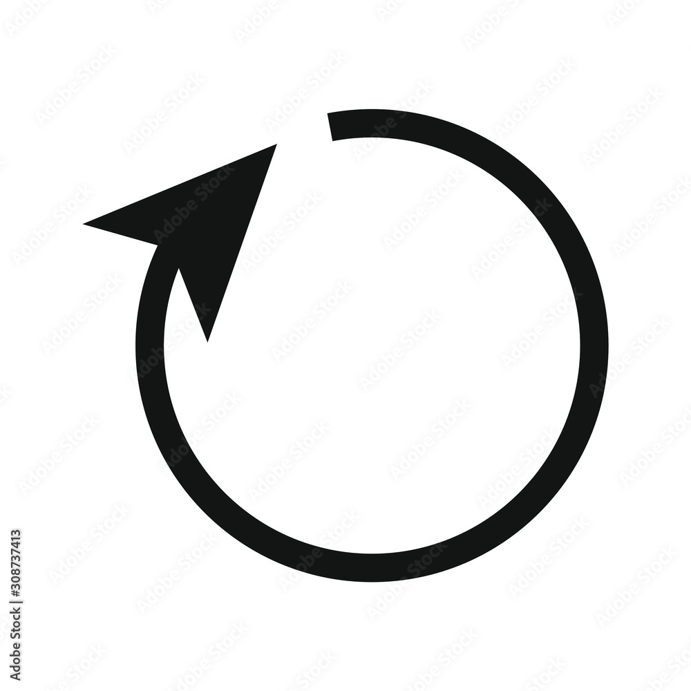 Poster arrows rotation circle icon template color editable. arrows rotation circle symbol vector sign isolated on white background. Simple logo vector illustration for graphic and web design.