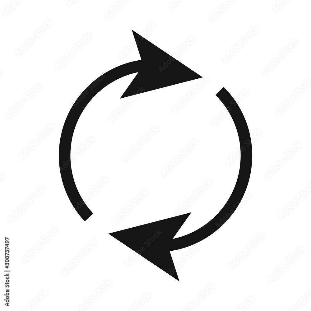 Poster arrows rotation circle icon template color editable. arrows rotation circle symbol vector sign isolated on white background. Simple logo vector illustration for graphic and web design.