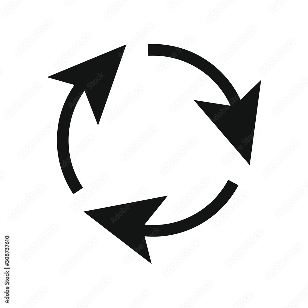 Poster arrows rotation circle icon template color editable. arrows rotation circle symbol vector sign isola