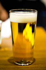 Tasty cold beer in a glass