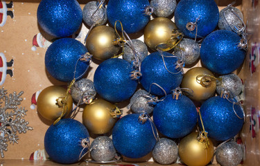 abstract background with colourful christmas balls