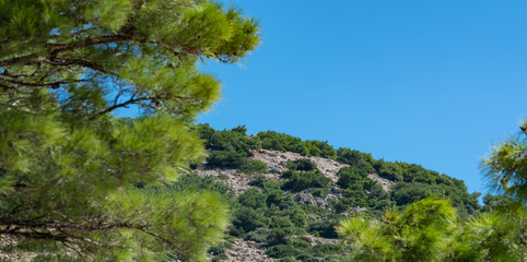 Obraz premium Gebirge im Landesinneren auf der Insel Kos Griechenland