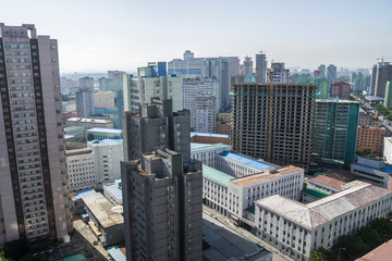 Fototapeta premium City skyline, Pyongyang, Democratic People's Republic of Korea (DPRK), North Korea