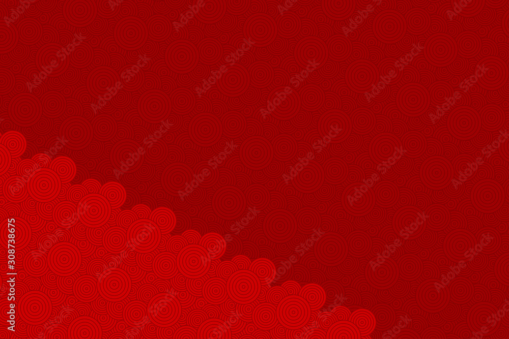 Poster the abstract textured background is composed of red circles