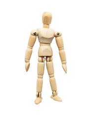 Wooden dummy isolated.