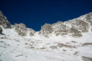 千畳敷カール　冬の雪原の様子　快晴