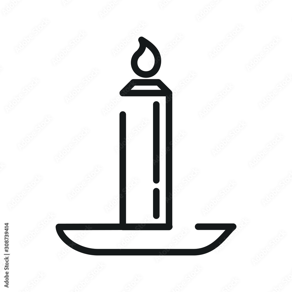 Poster candle icon template color editable. candle symbol vector sign isolated on white background. simple 