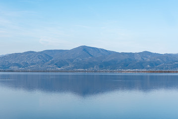 Scenic view on lake.