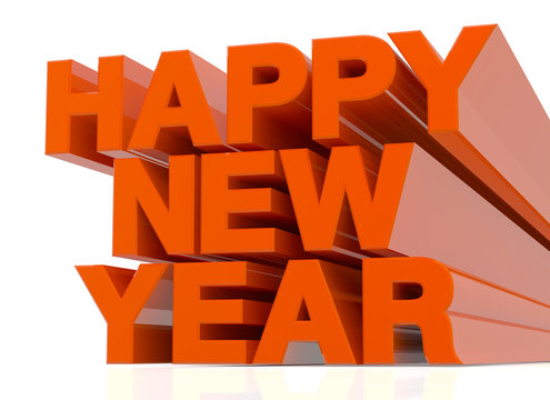 HAPPY NEW YEAR 3D rendering