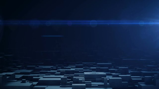 Abstract background.Cubes animation.Broadcast intro.For logo or title.Sci fi futuristic scene. Darck and mysteries.