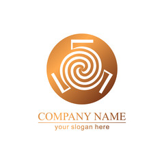 Letter 5, 555 logo icon design template elements. Elegant rich logo. Letter logo