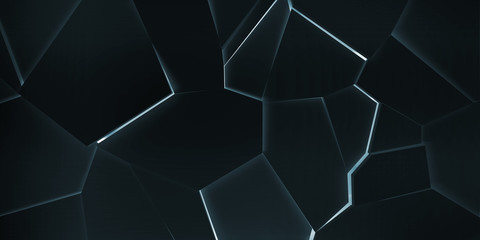 Abstract dark cg background texture, polygonal wall