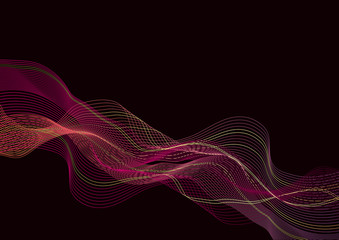 Dark background with abstract wave.