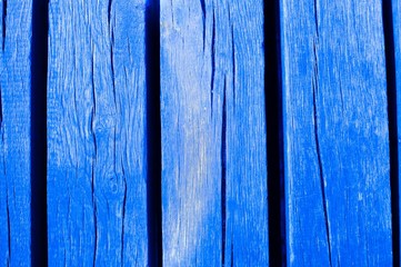 Classic blue color of the year 2020 of wooden background