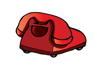 old telephone back view