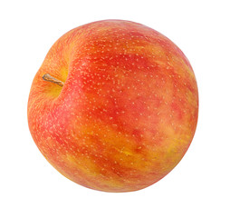 Fresh red apple isolated on white background with clipping path