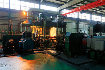 Strip production machinery and equipment in a factory