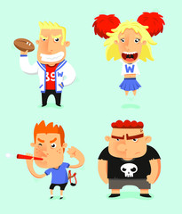 School kids characters