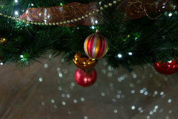Christmas ornaments. New year tree decorations.