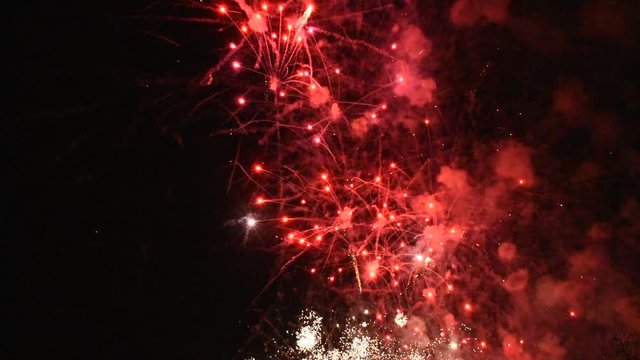  fireworks explosive on dark sky in night